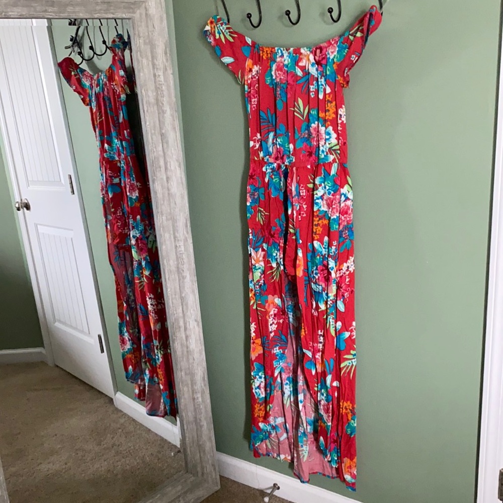 Off- the- shoulder Dress style romper